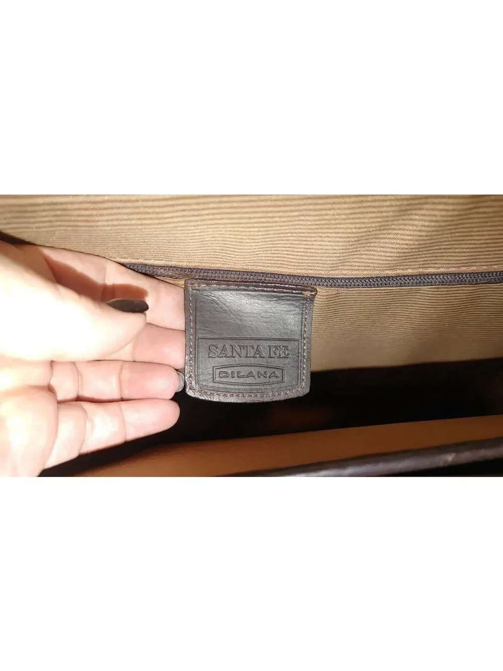 Santa Fe Airline Int.'l DILANA Flapover Brief Leather Satchel